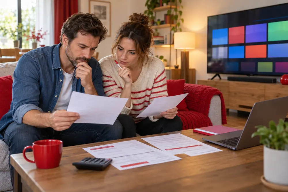 Un foyer prépare le budget de son abonnement IPTV